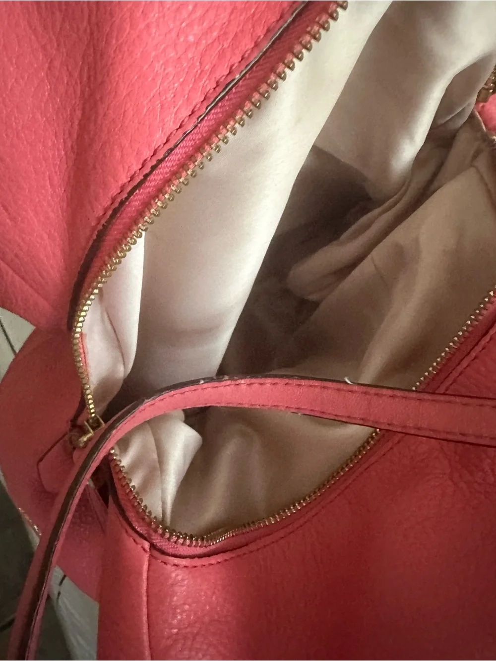 COACH Pink Pebbled Leather shoulder Bag